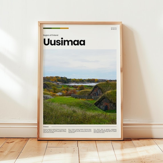 Uusimaa Finland Coastal Fortress Landscape Region Travel Photo Poster