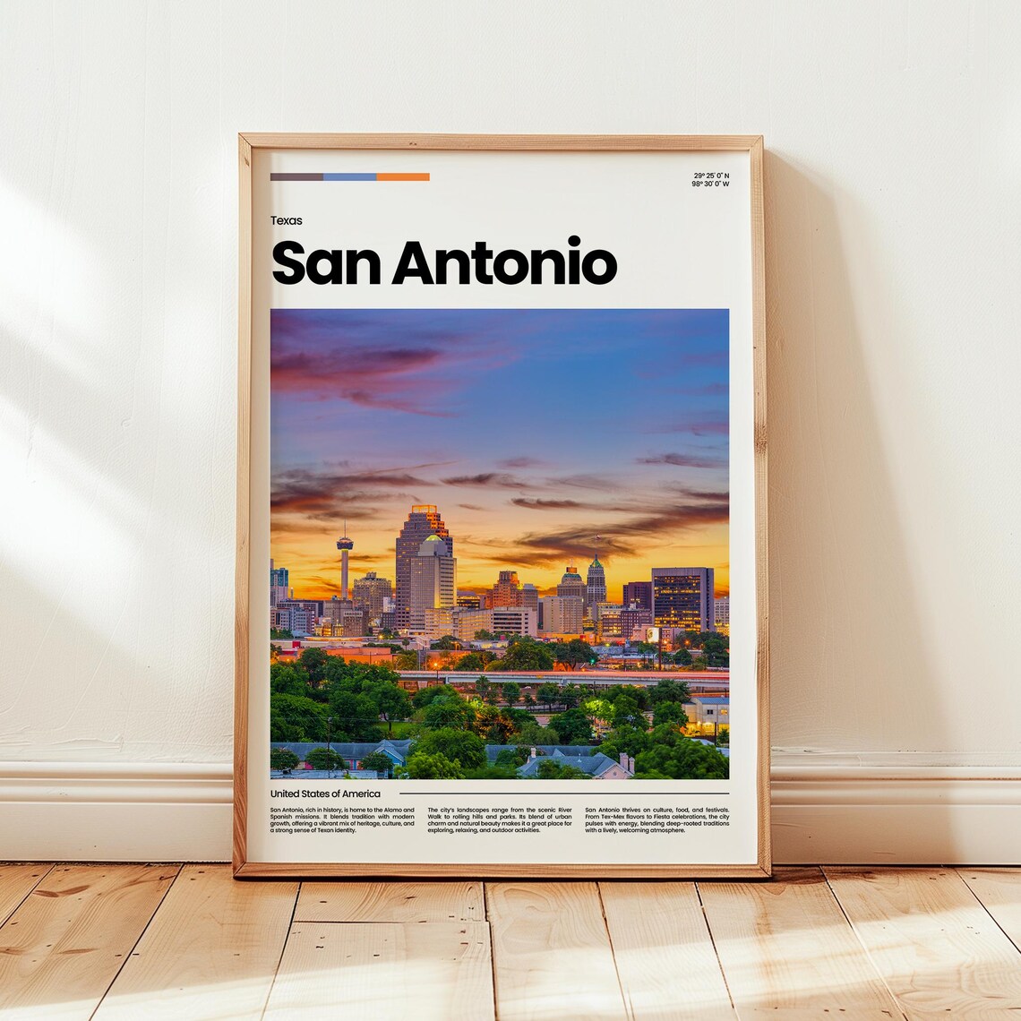 San Antonio Poster Print Photo Wall Art Texas Travel Gift