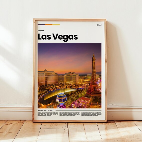 Las Vegas Poster Print Photo Wall Art Nevada Travel Gift
