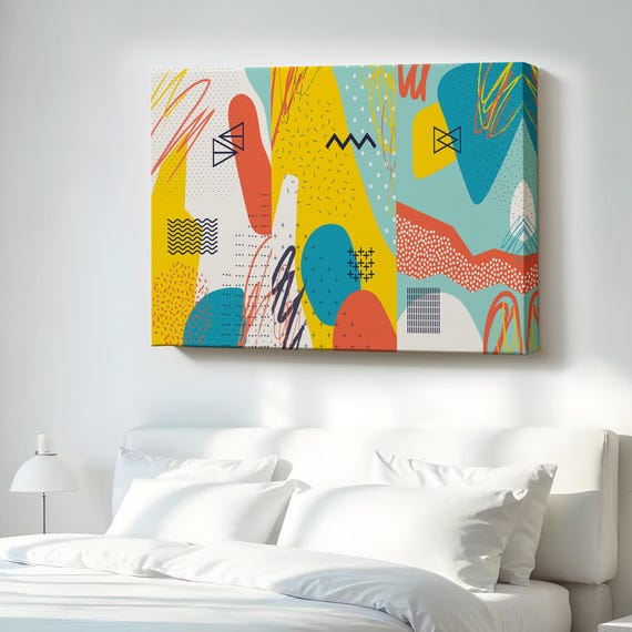 Modern Abstract Look Decorative Canvas Wall Art Print Housewarming Gifts Large