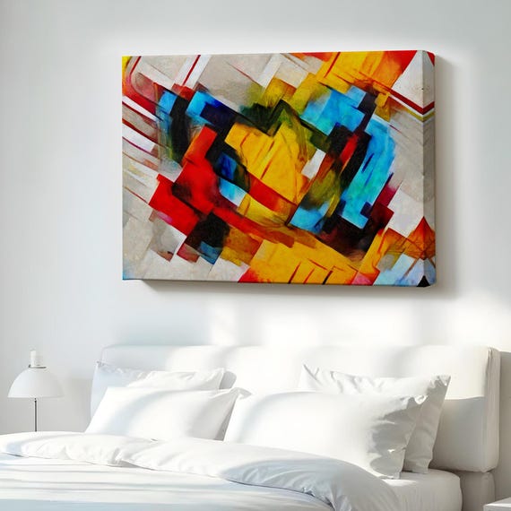 Picasso Style Abstract Oil Painting Look Decorative Canvas Wall Art Housewarming Gifts Print