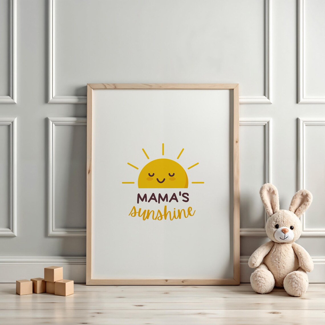 Mama's Sunshine Happy Sun Motivational Nursery Wall Decor Poster - Image 3