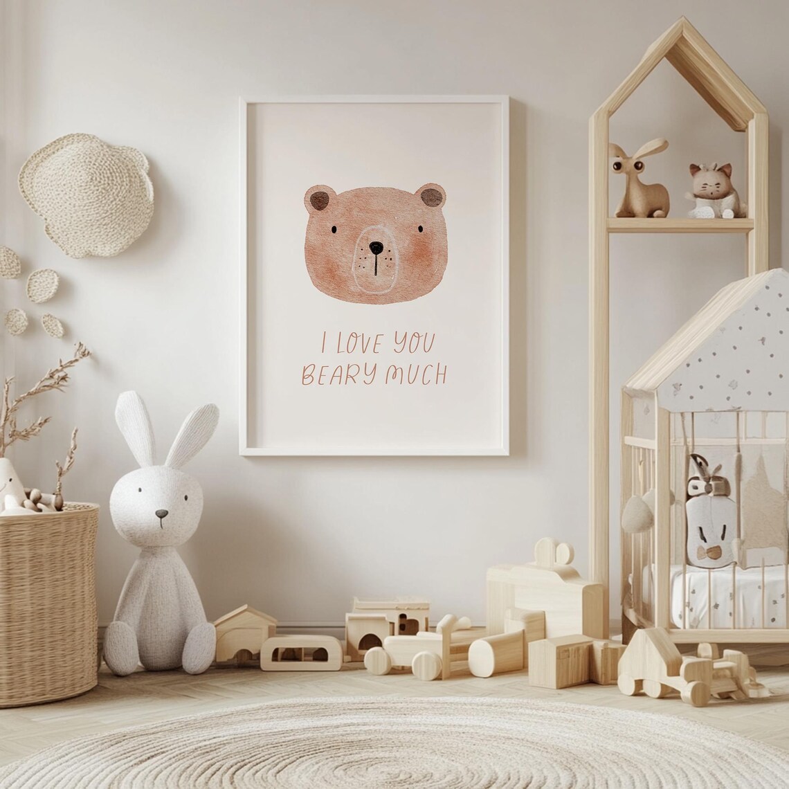 Whimsical Watercolor Bear Nursery Art Print, Cute - Image 4