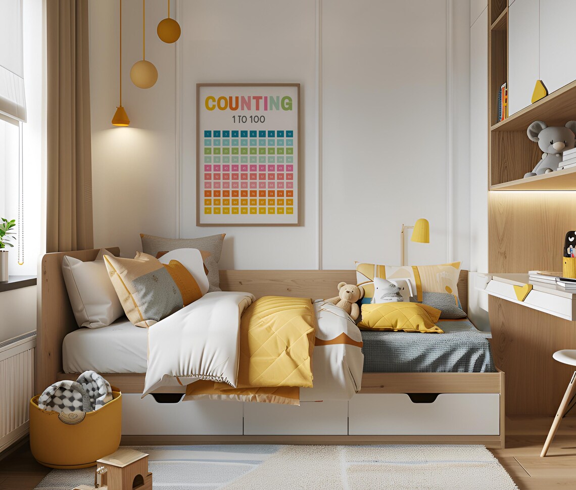 Counting 1 To 100 Educational Number Chart, Art Print - Image 5