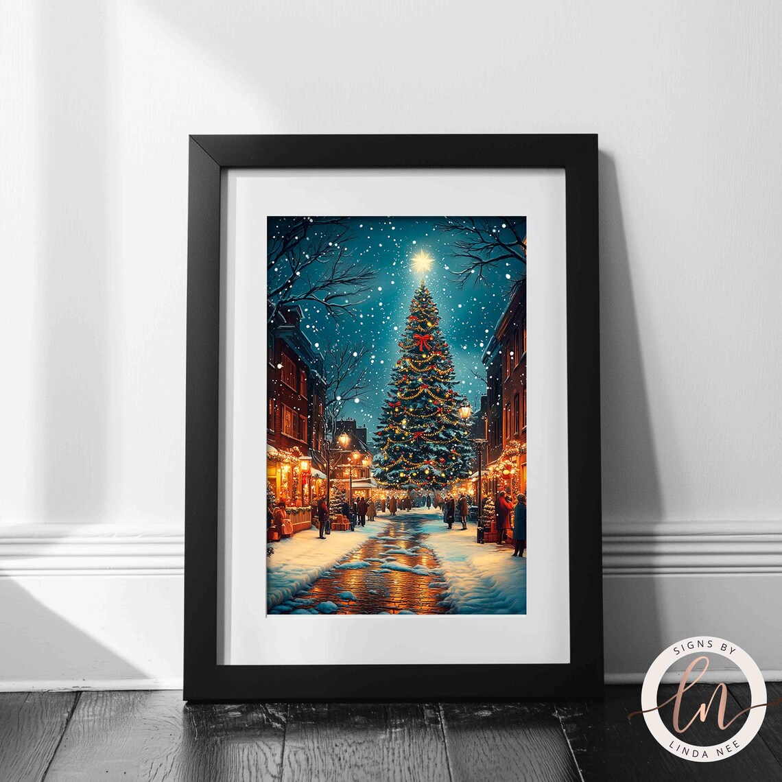 Christmas In The City, Classic Farmhouse Art Print - Image 3
