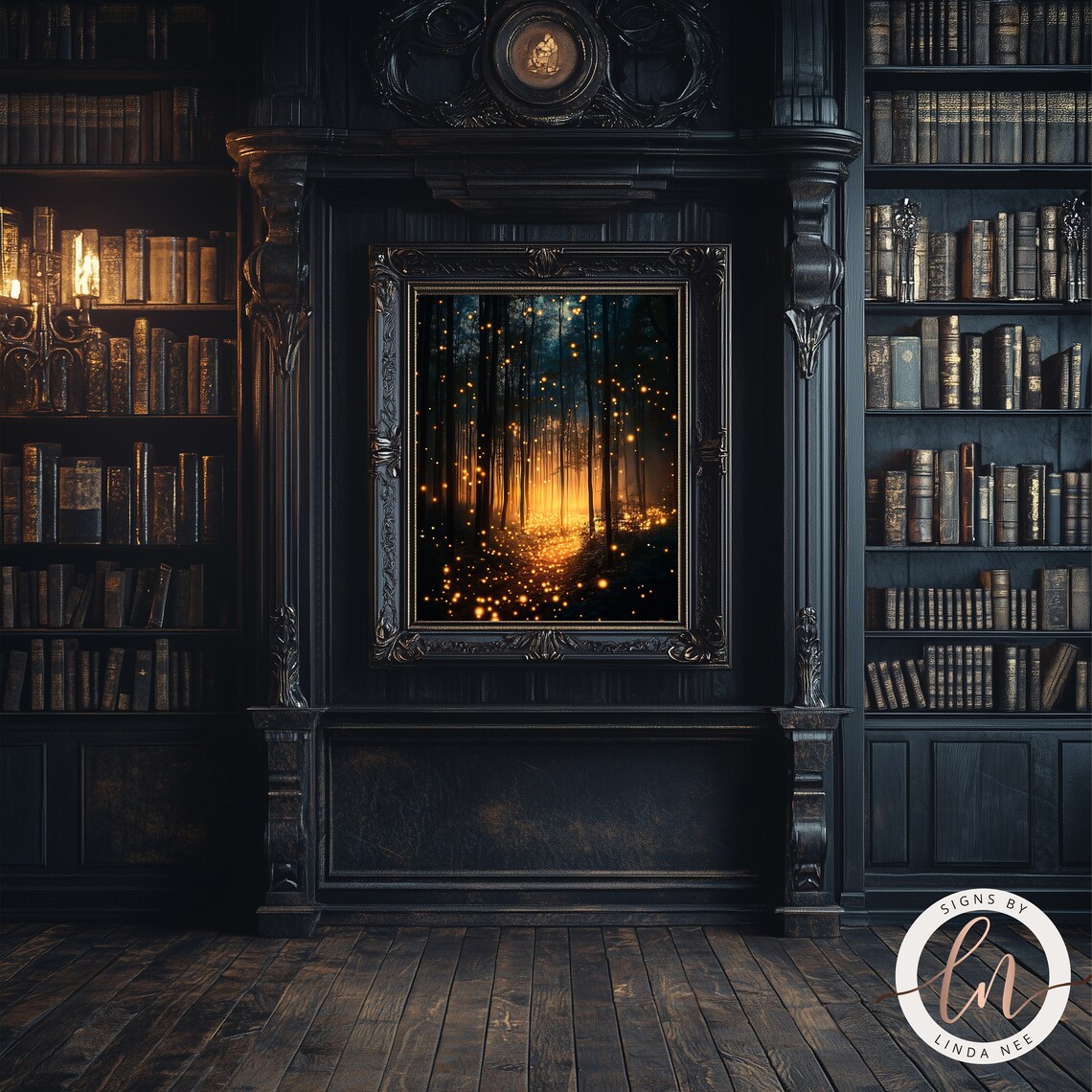 Firefly Magical Forest, Gothic Fantasy Art Print - Image 3