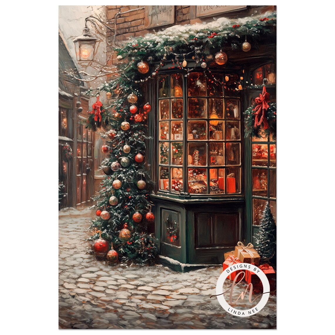 Victorian Christmas Tree, Dark Academia Wall Art Print - Image 4