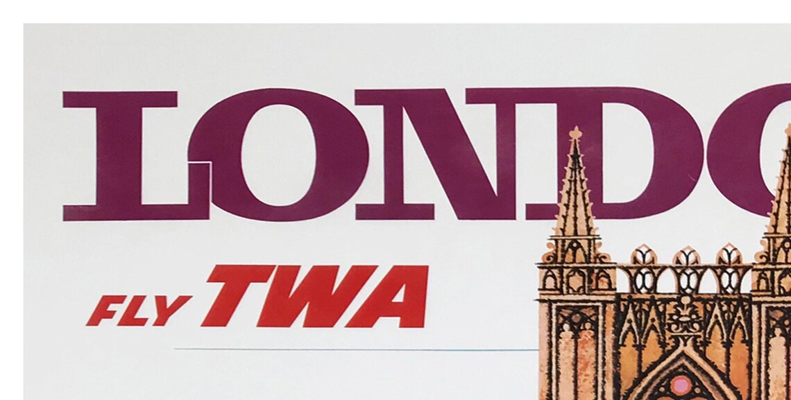 London Vintage Travel Poster, Travel Poster