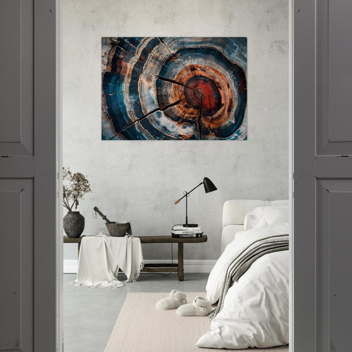 Abstract Tree Ring Art Colorful Tree Rings Poster With Intense Colors Unique Wall Art For Modern Design - Image 6