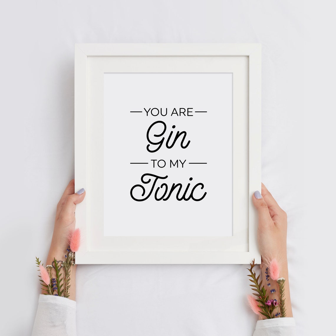 You Are Gin To My Tonic Bar Cart Poster for Cocktail Lovers Gift - Image 2