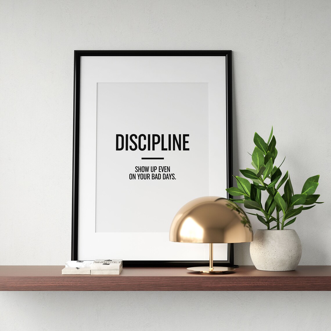 Discipline Show Up Even On Your Bad Days Motivational Gym Poster - Image 3