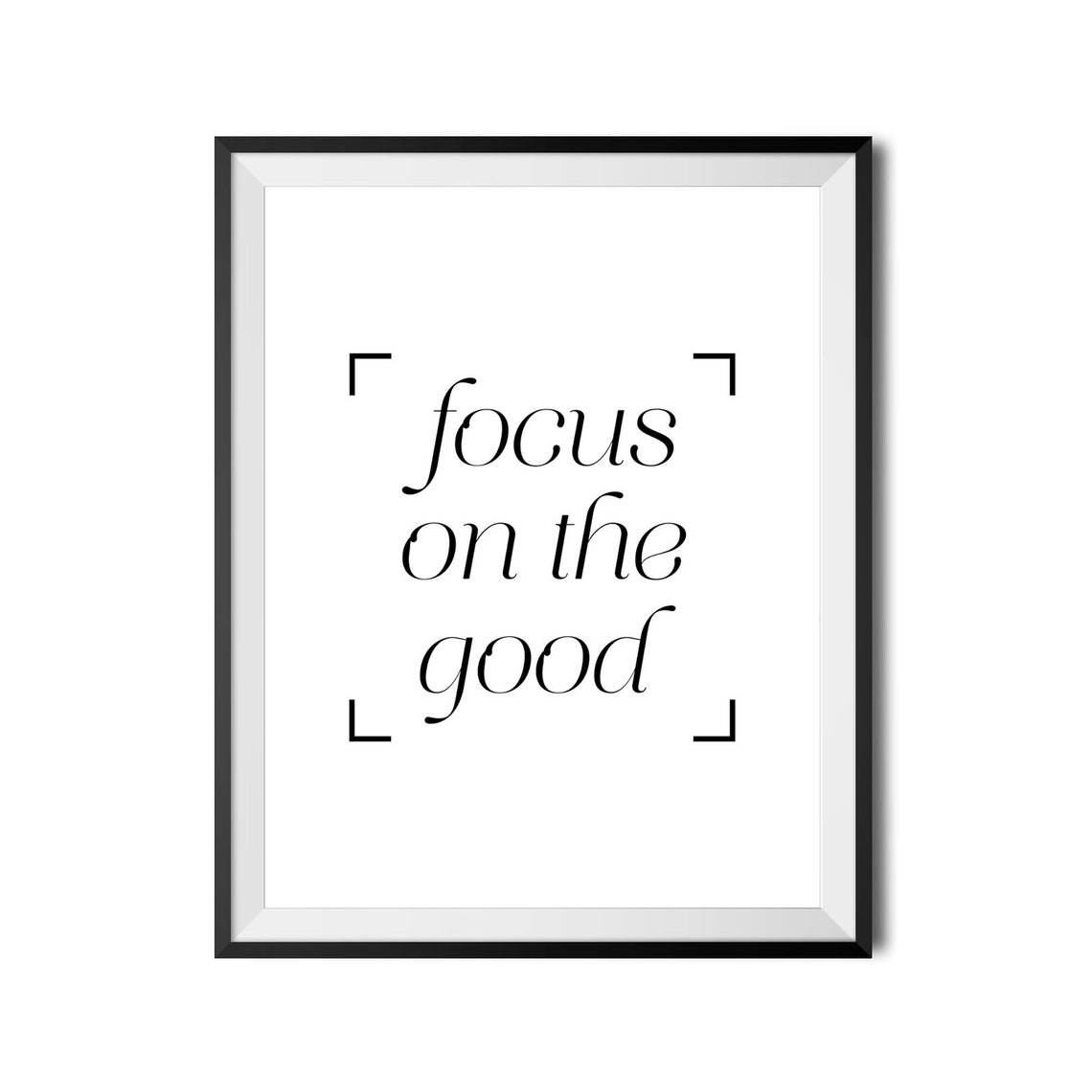 Focus On The Good Positive Thinking Minimalist Typography Poster - Image 4