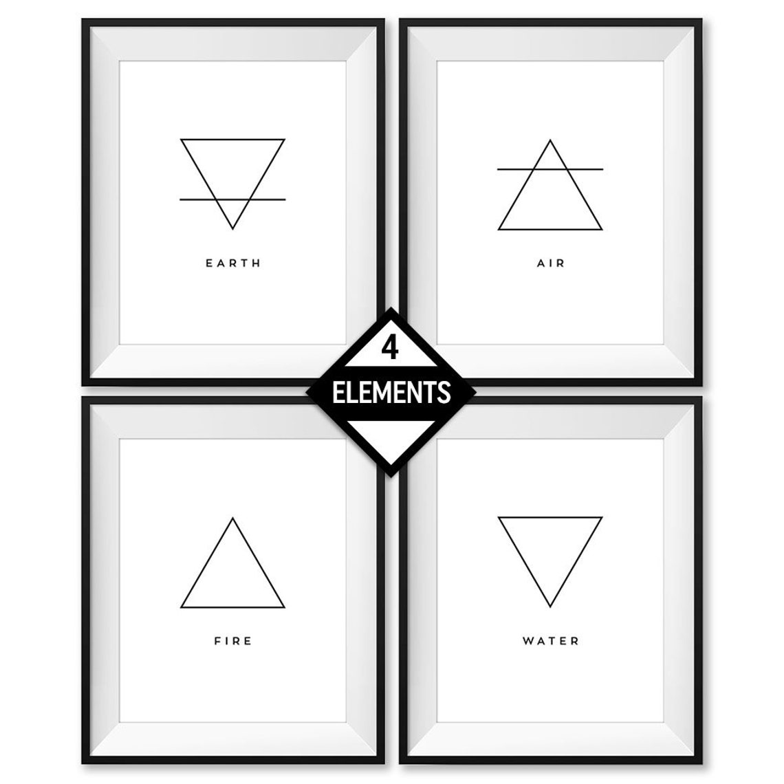 Earth Element Symbol Minimalist Modern Spiritual Line Art Poster - Image 4
