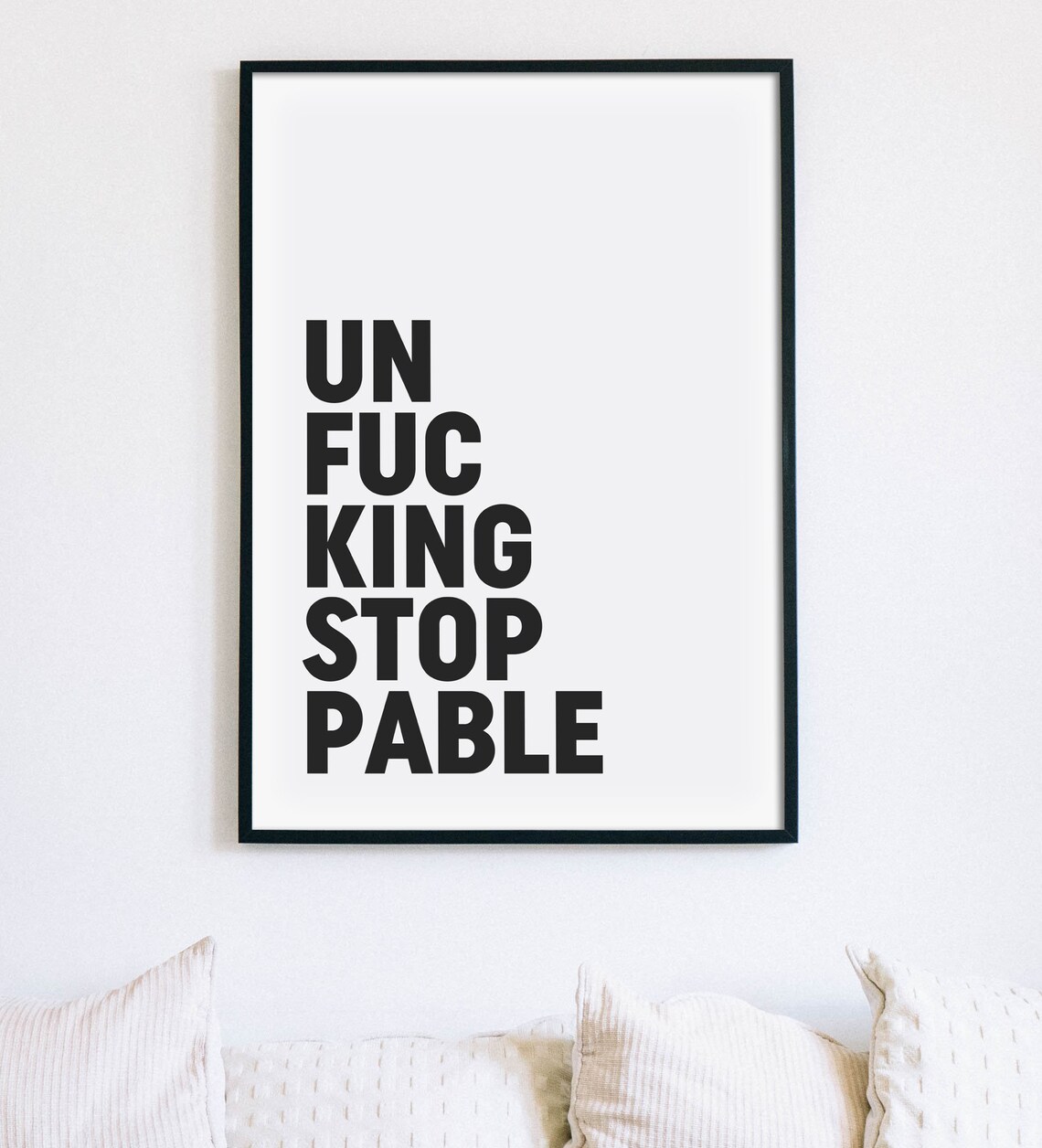 Unstoppable Sweary Motivational Gym Quote Bold Typography Poster - Image 2