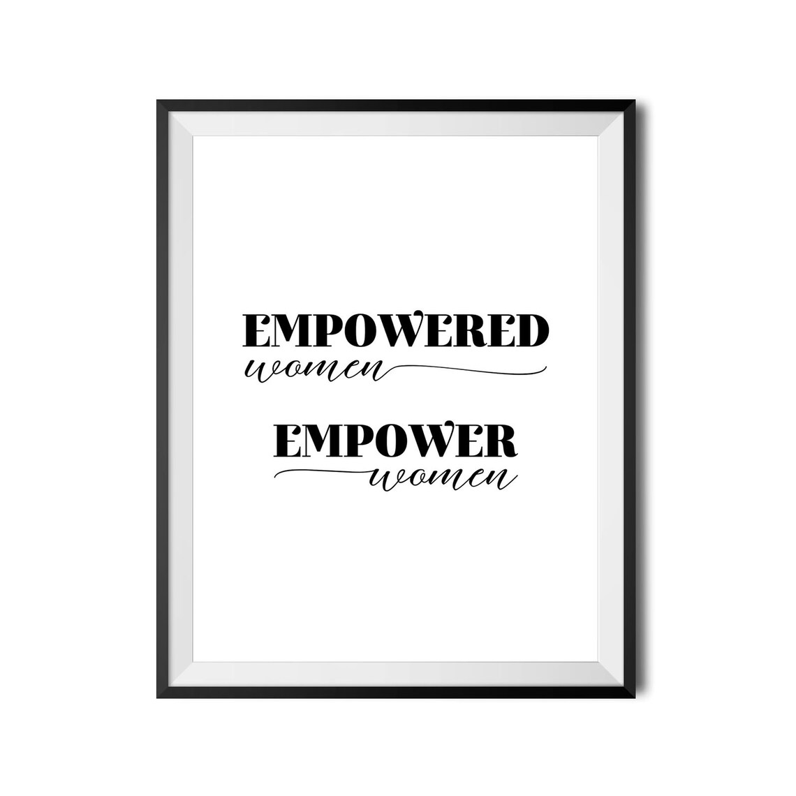 Empowered Women Empower Women Feminist Typography Quote Wall Art - Image 3