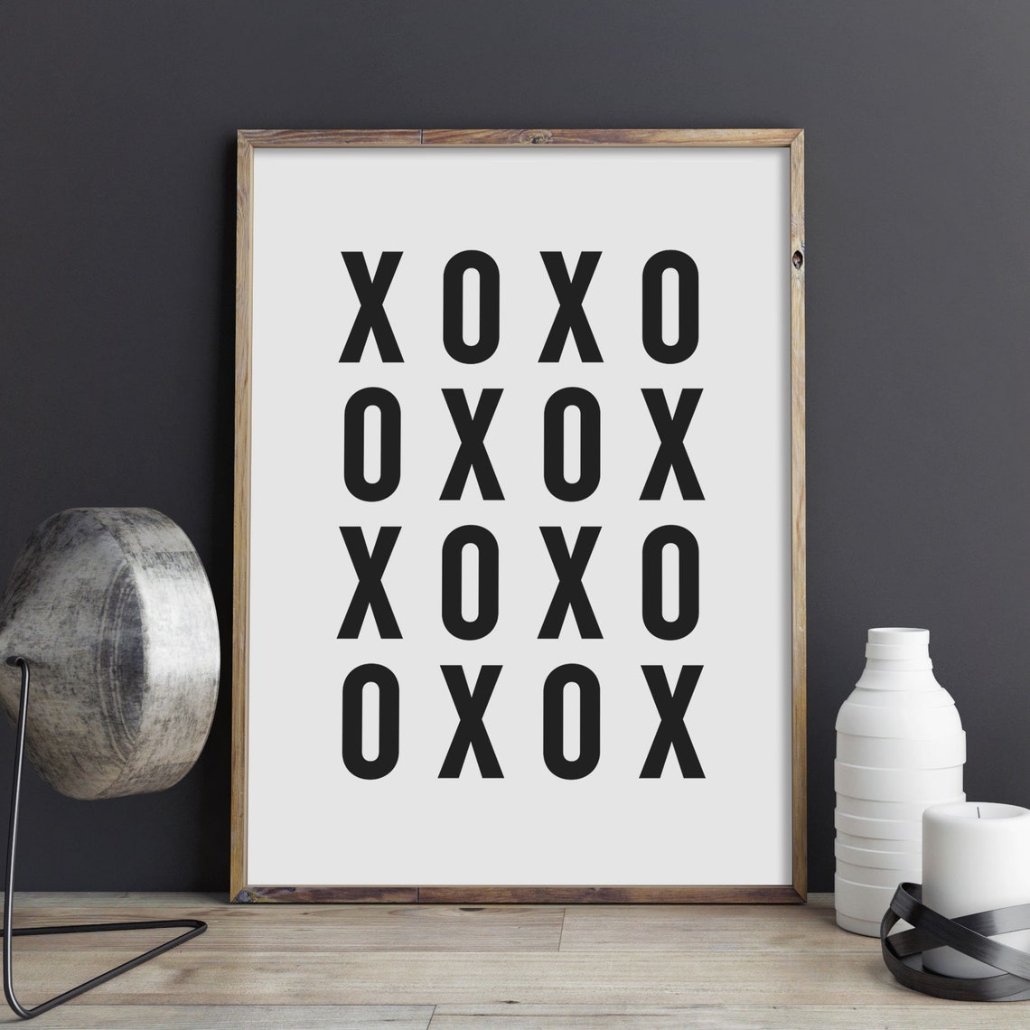 XOXO Pattern Modern Bedroom Poster for Fashion and Dorm Decor - Image 3