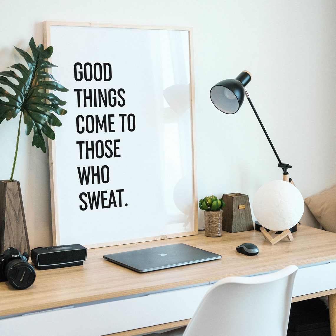 Good Things Come to Those Who Sweat Workout Typography Poster - Image 3