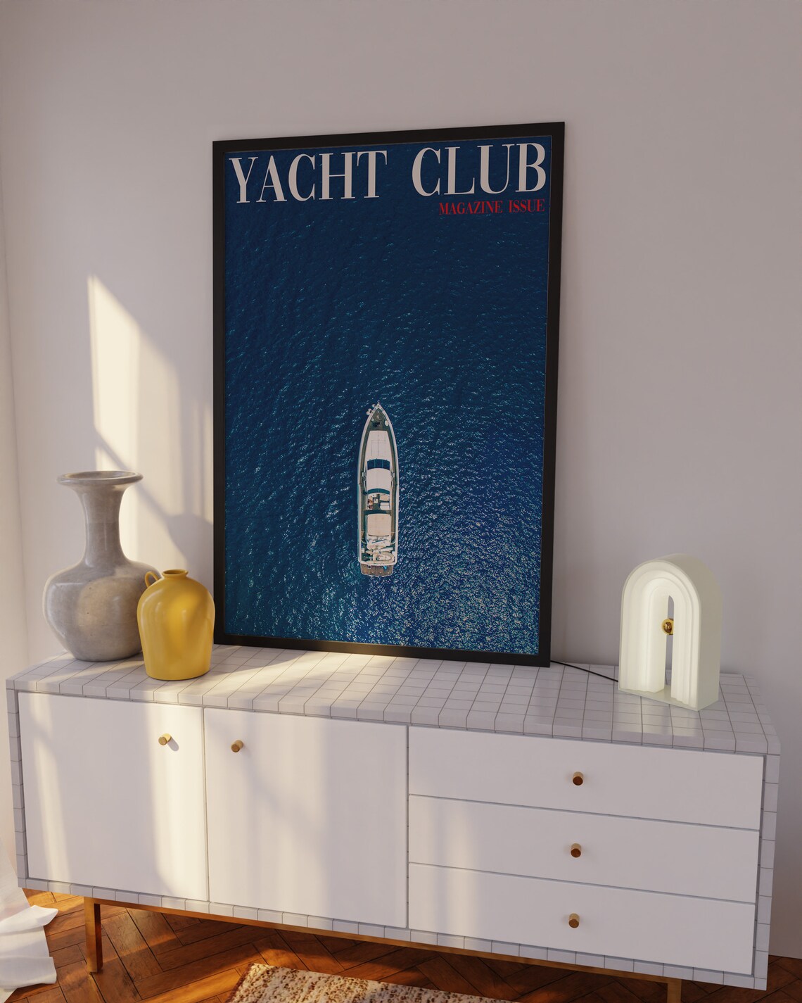 Yacht Club Retro Art Print, 70s Vogue Style - Image 2