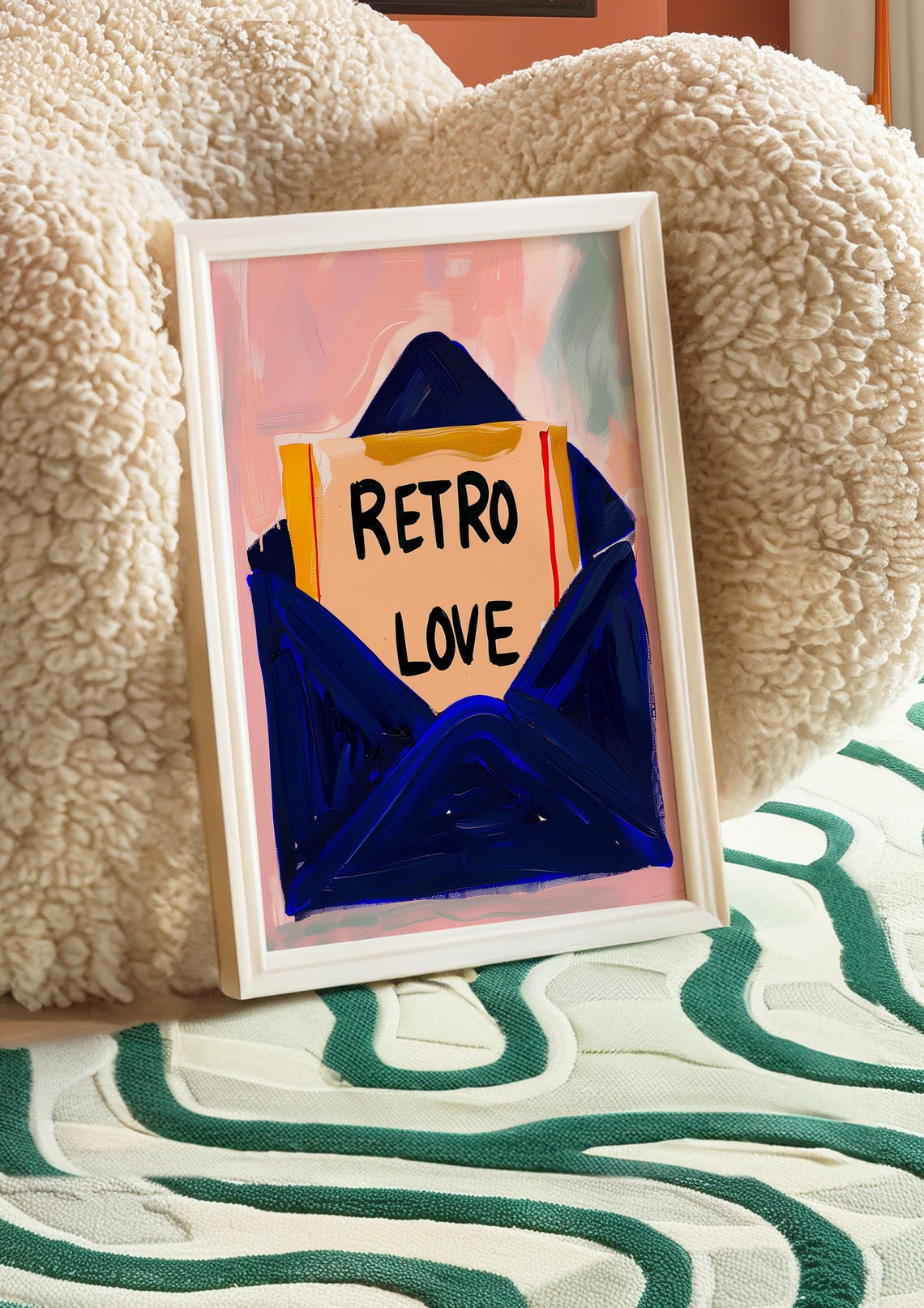Retro Love Envelope Letter Vintage Romance Typography Poster - Image 4