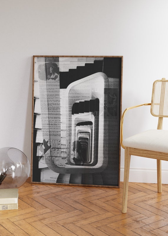 Newspaper Trendy Wall Art Black And White Retro Newspaper Typography Print Hippie Print Vintage Poster Affirmation Poster 70s Poster