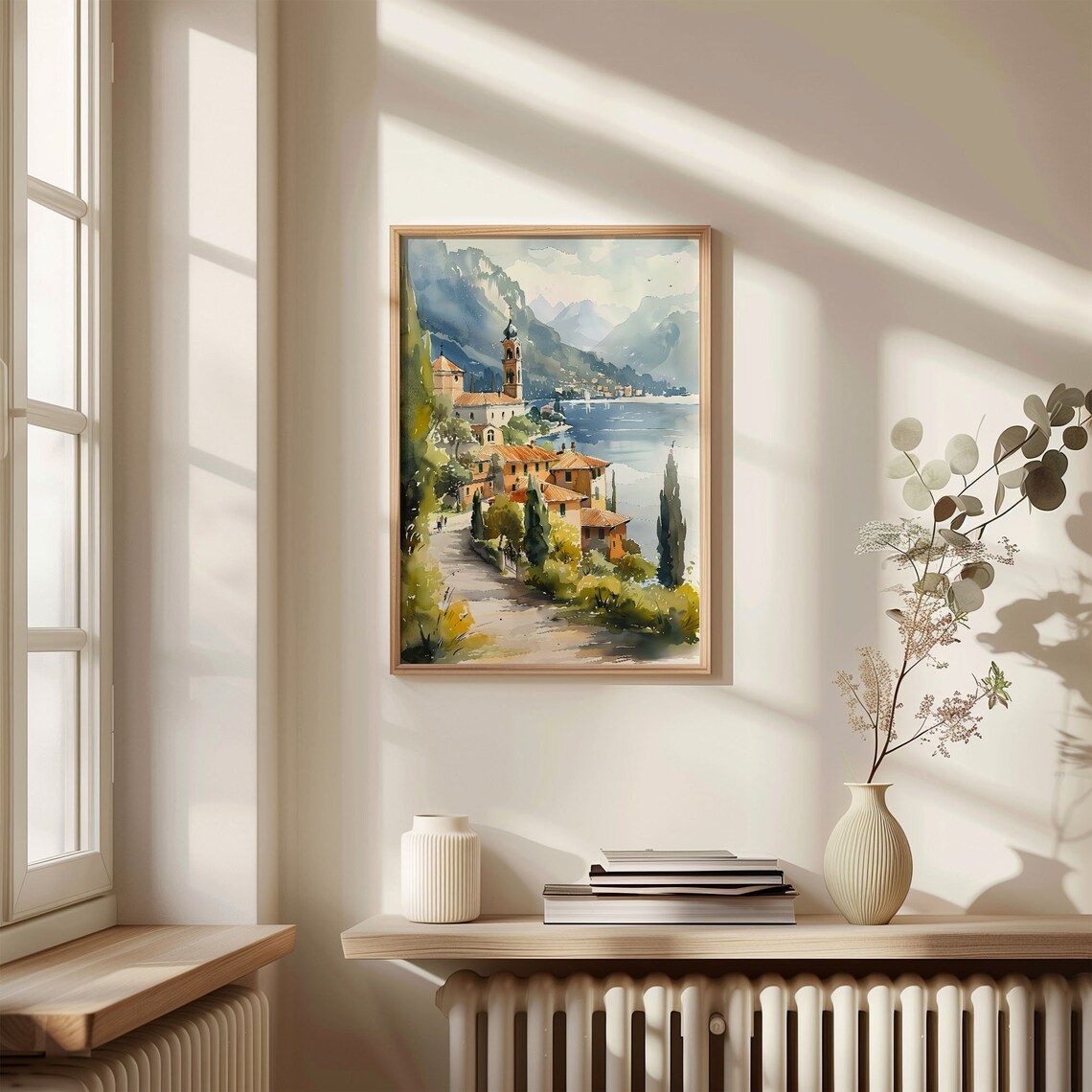Lake Garda Watercolor Poster, Italy Travel Art - Image 4