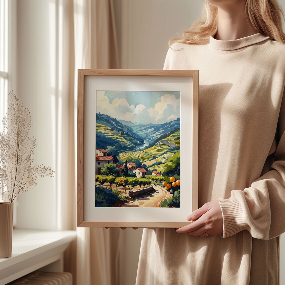 Douro Valley Watercolor Travel Poster, Art Print - Image 2