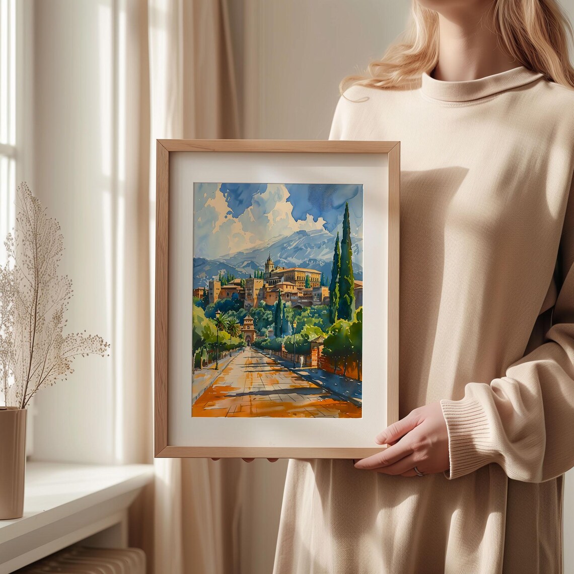 Granada Watercolor Travel Poster, Spain - Image 2