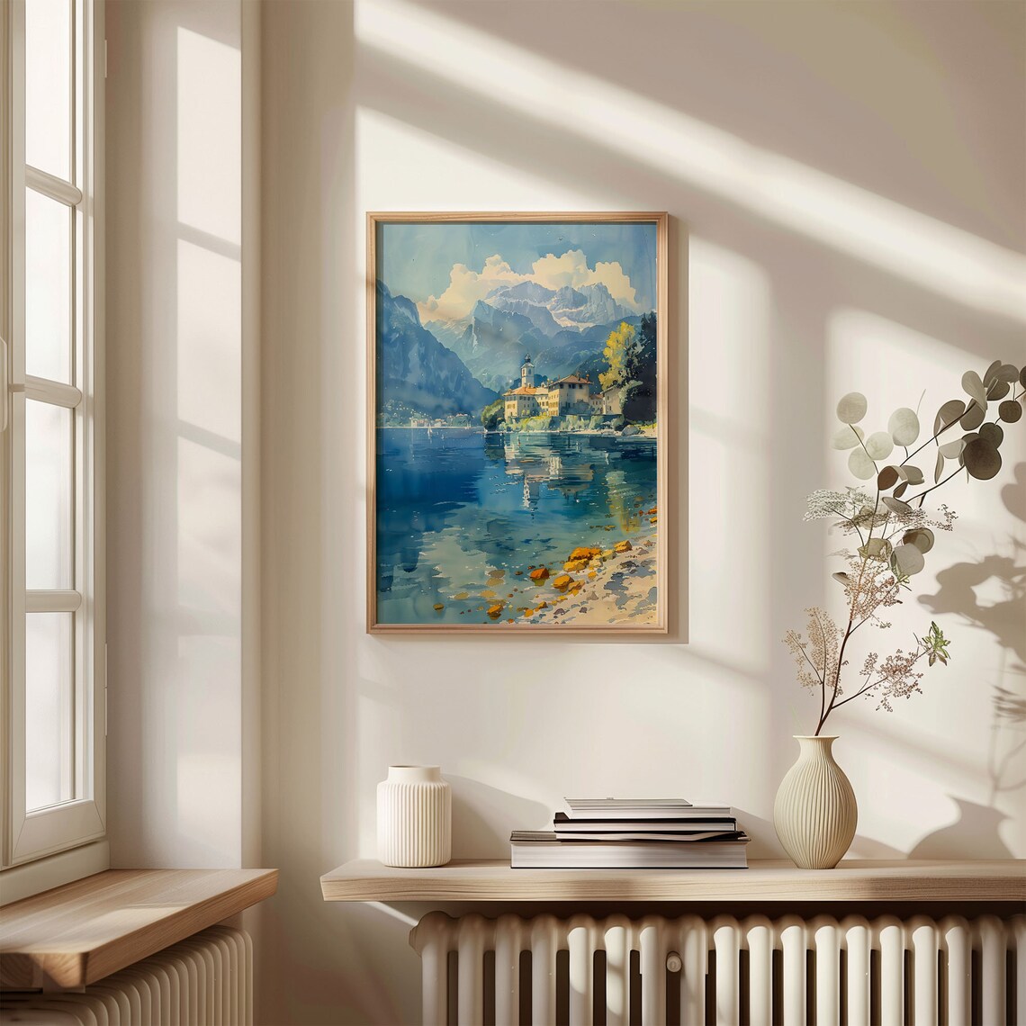 Lake Annecy Watercolor Painting Art Print Poster - Image 4