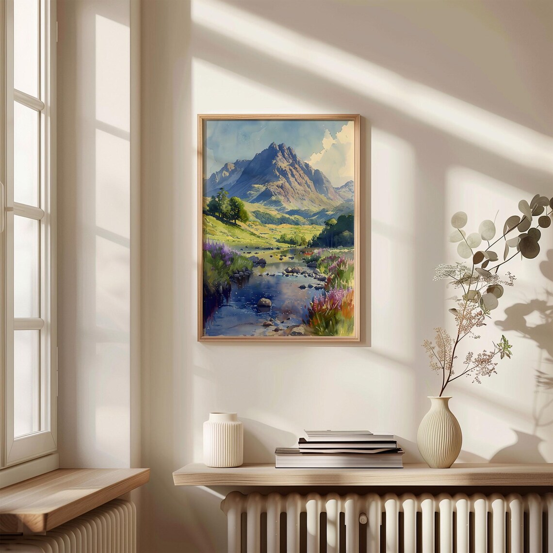 Scafell Pike Watercolor Landscape Art Print - Image 4