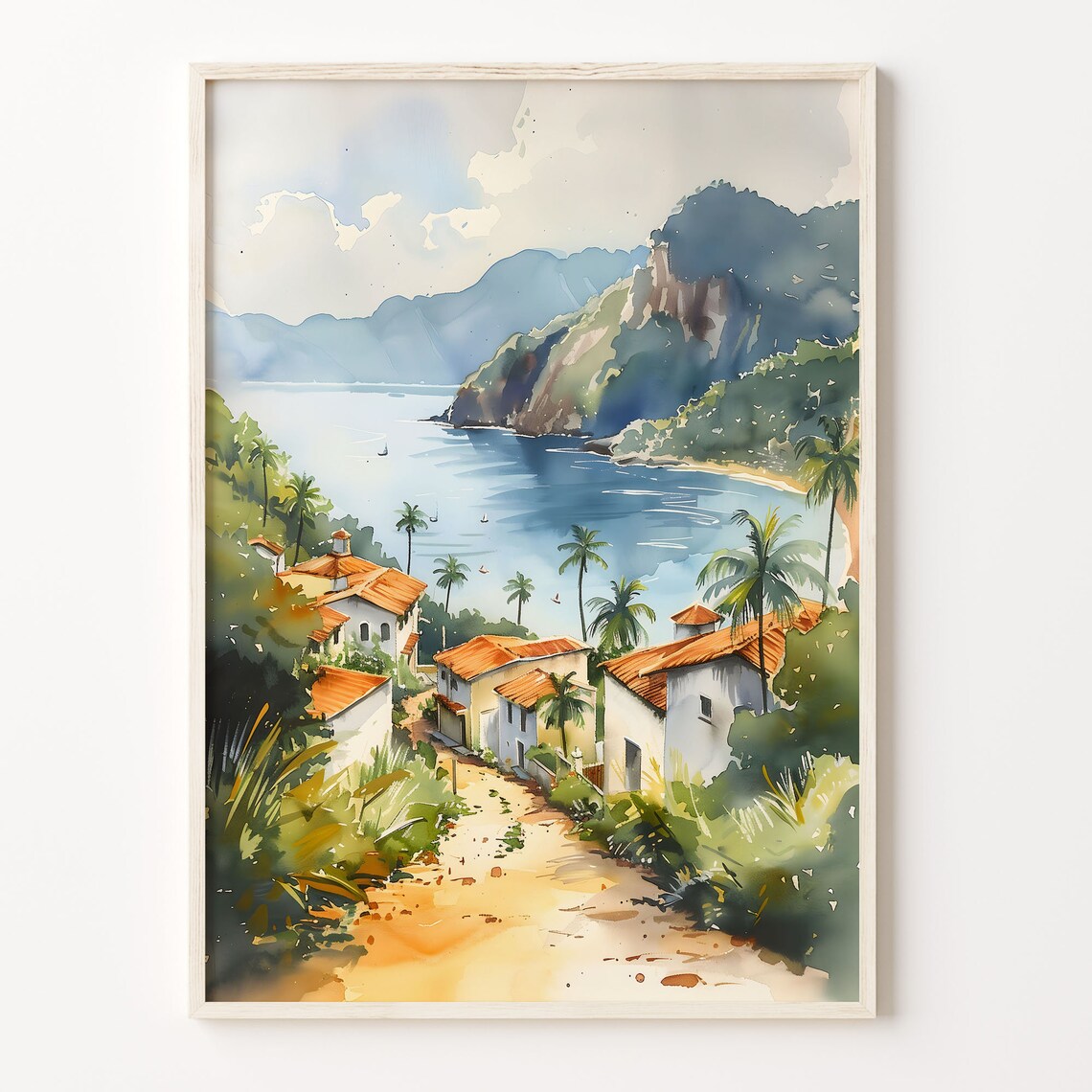 Trinidad And Tobago Watercolor Poster, Caribbean Travel