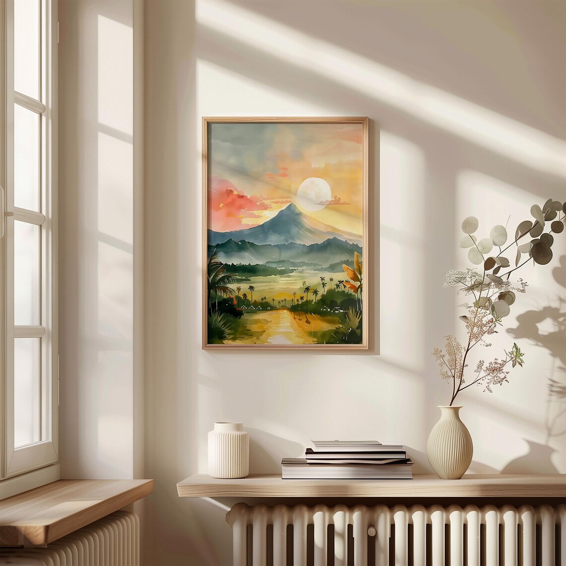 Philippines Watercolor Mount Mayon Travel Poster - Image 4