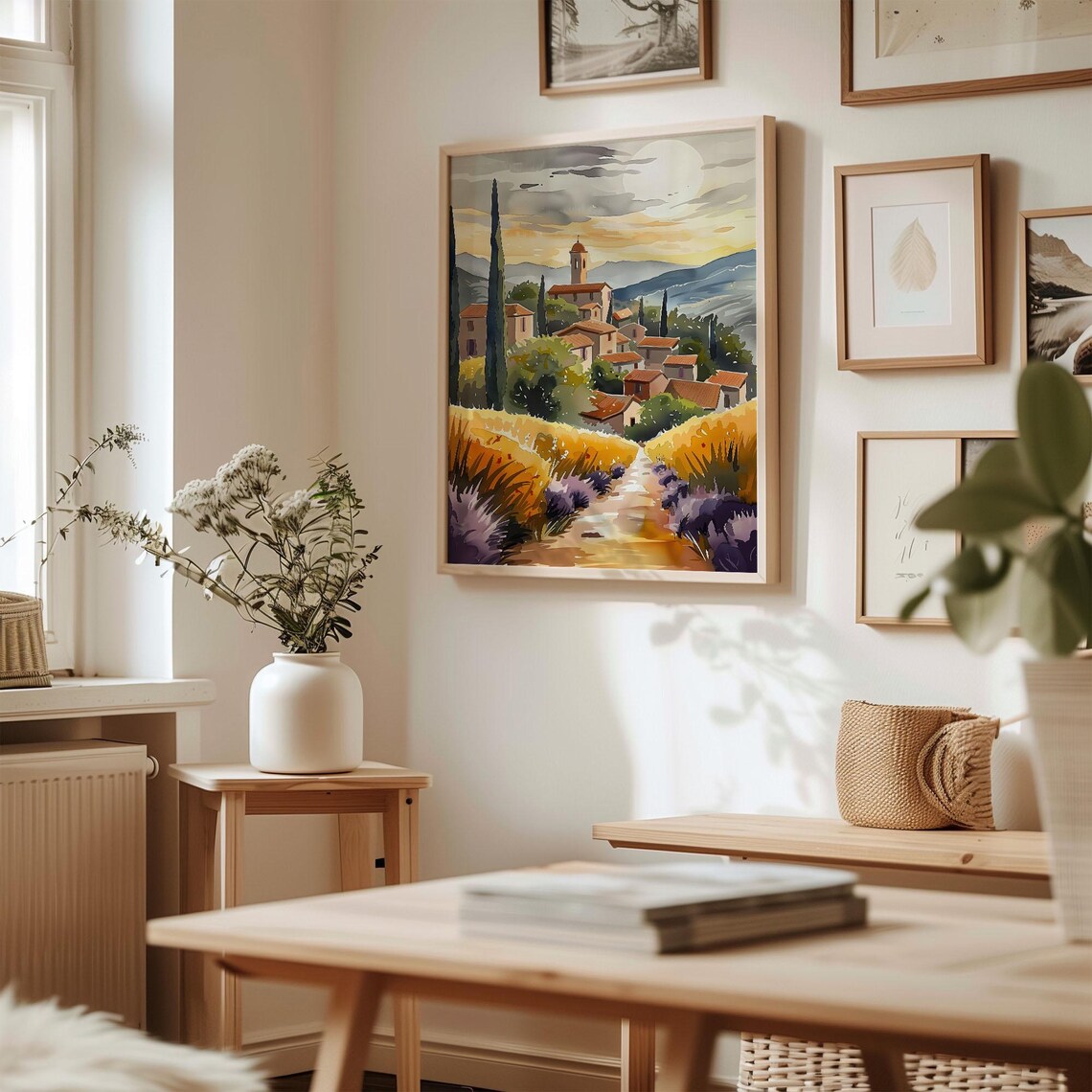 Provence France Countryside Village Watercolor Painting Poster - Image 3