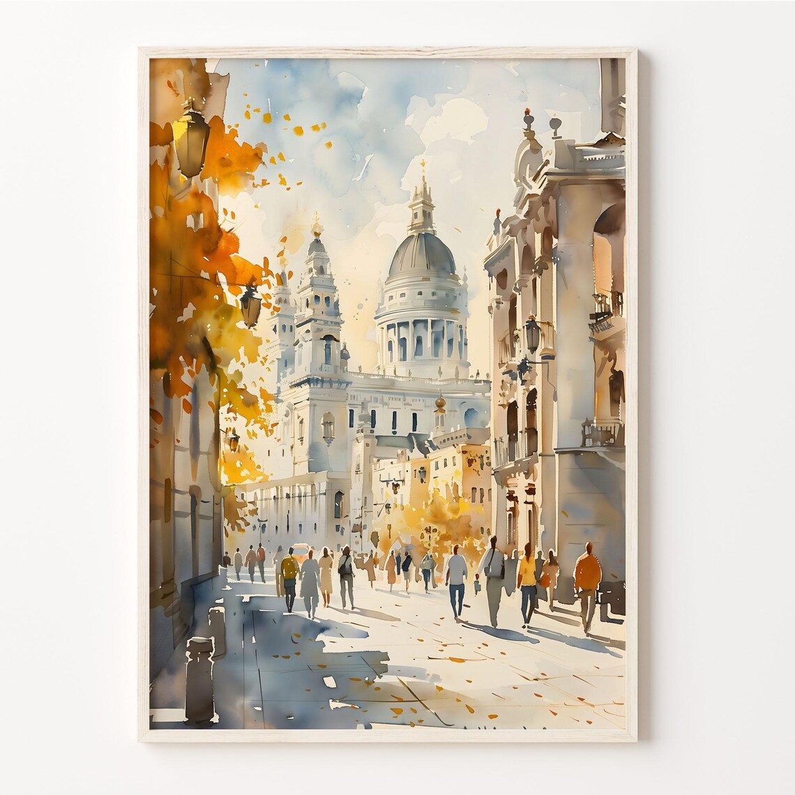 Moscow Watercolor Travel Poster, Russia Art Print