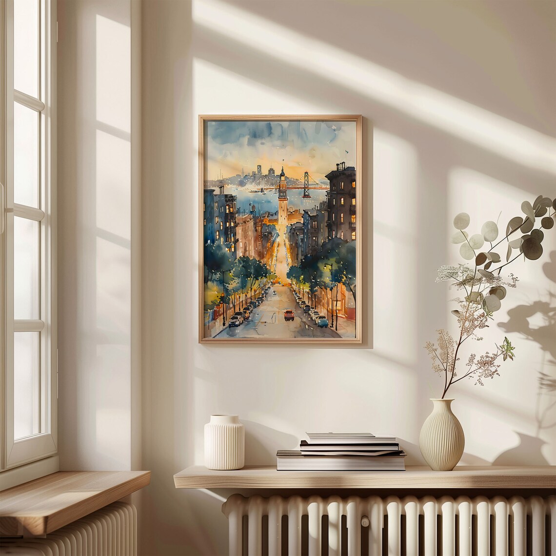San Francisco Watercolor Travel Poster, Home Decor Art - Image 4