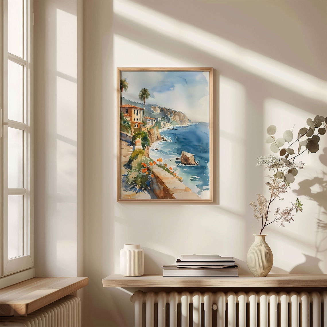 La Jolla Watercolor Painting, California Coast Poster - Image 4