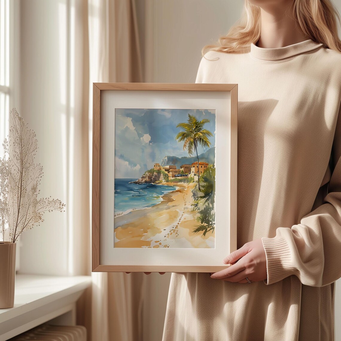 Playa Del Carmen Watercolor Travel Poster, Art Print - Image 2