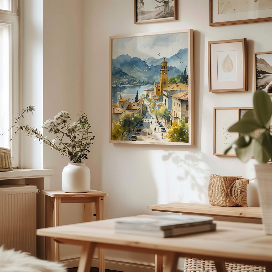 Shkodr Watercolor Painting Albania Travel Poster - Image 3