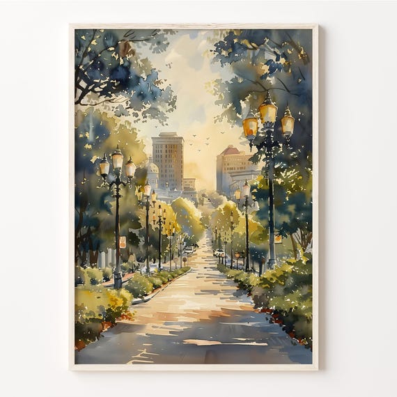Augusta National Golf Club Watercolor Painting Georgia Poster Masters Print Wall Art Custom Text Personalized Gift C30 783