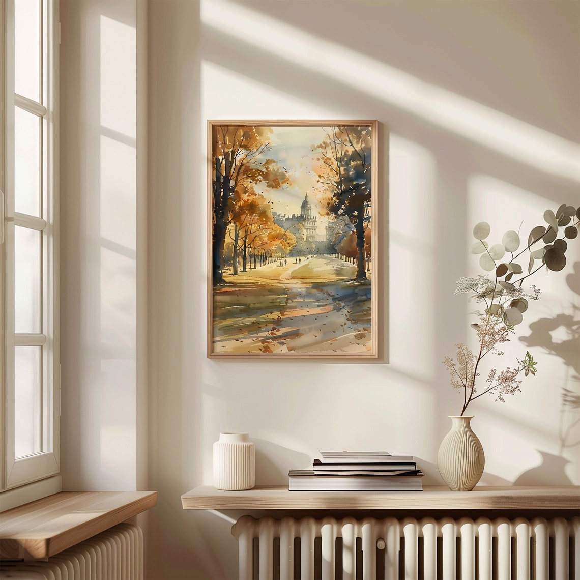 Watercolor Painting Primrose Hill London Travel Poster Wall Art London Skyline Cityscape Print London Park C30 418 - Image 4