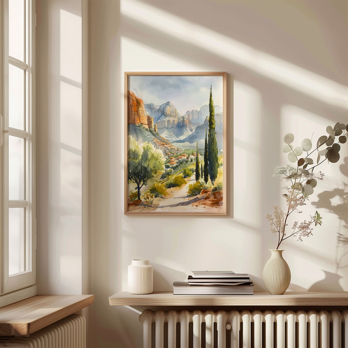 Sedona Watercolor Painting Arizona Wall Art Desert Poster Sedona Home Dcor Travel Art Print Wall Hanging C30 204 - Image 4