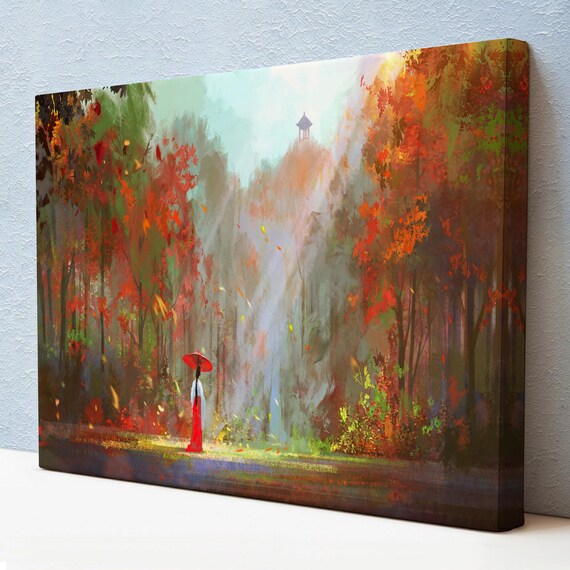 Japanese Noble Woman Under Sunlight In The Forest Room Decor Home Decor Housewarming Gifts Wall Art