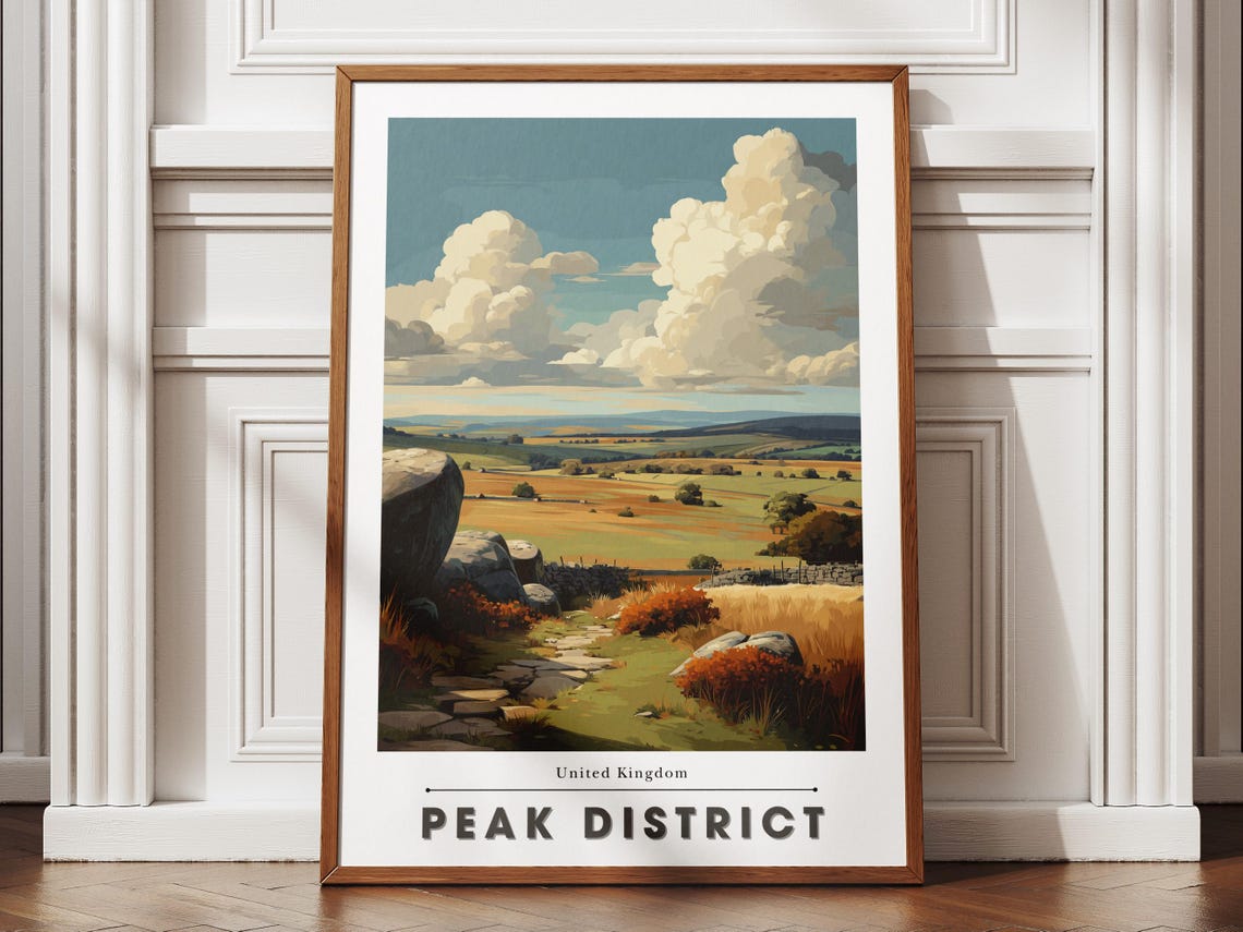 Peak District United Kingdom Rolling Countryside Hills Poster