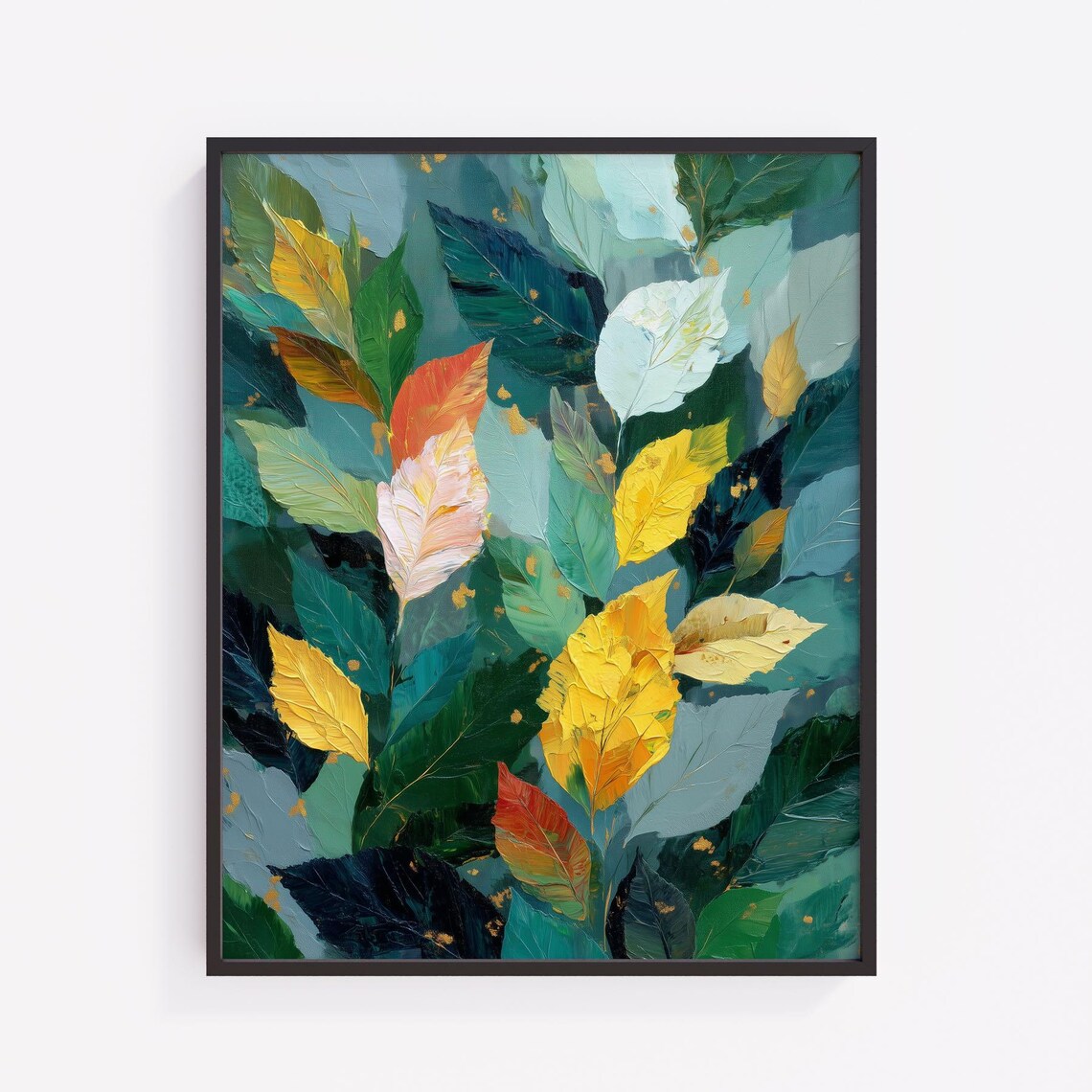 Autumn Leaf Painting Vibrant Botanical Art Print