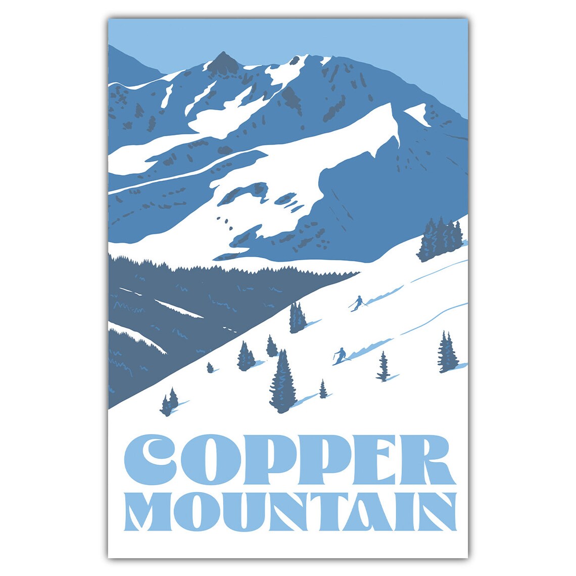 Ski Copper Mountain Travel Poster, Colorado Skiing
