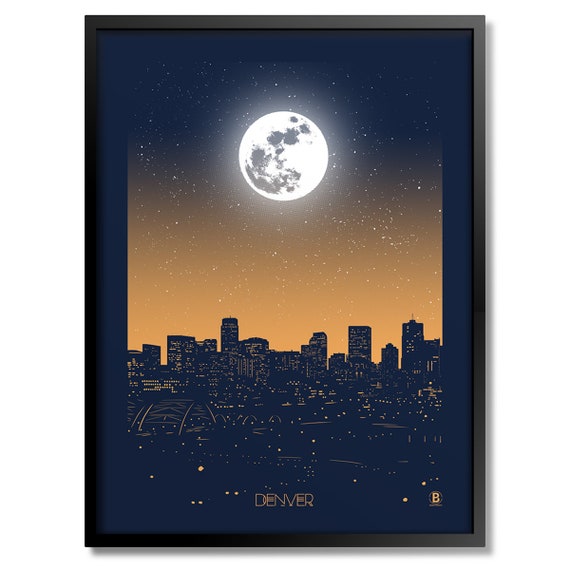 Denver Moon Print