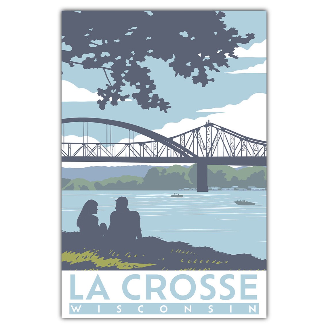 La Crosse Riverside Park Travel Poster