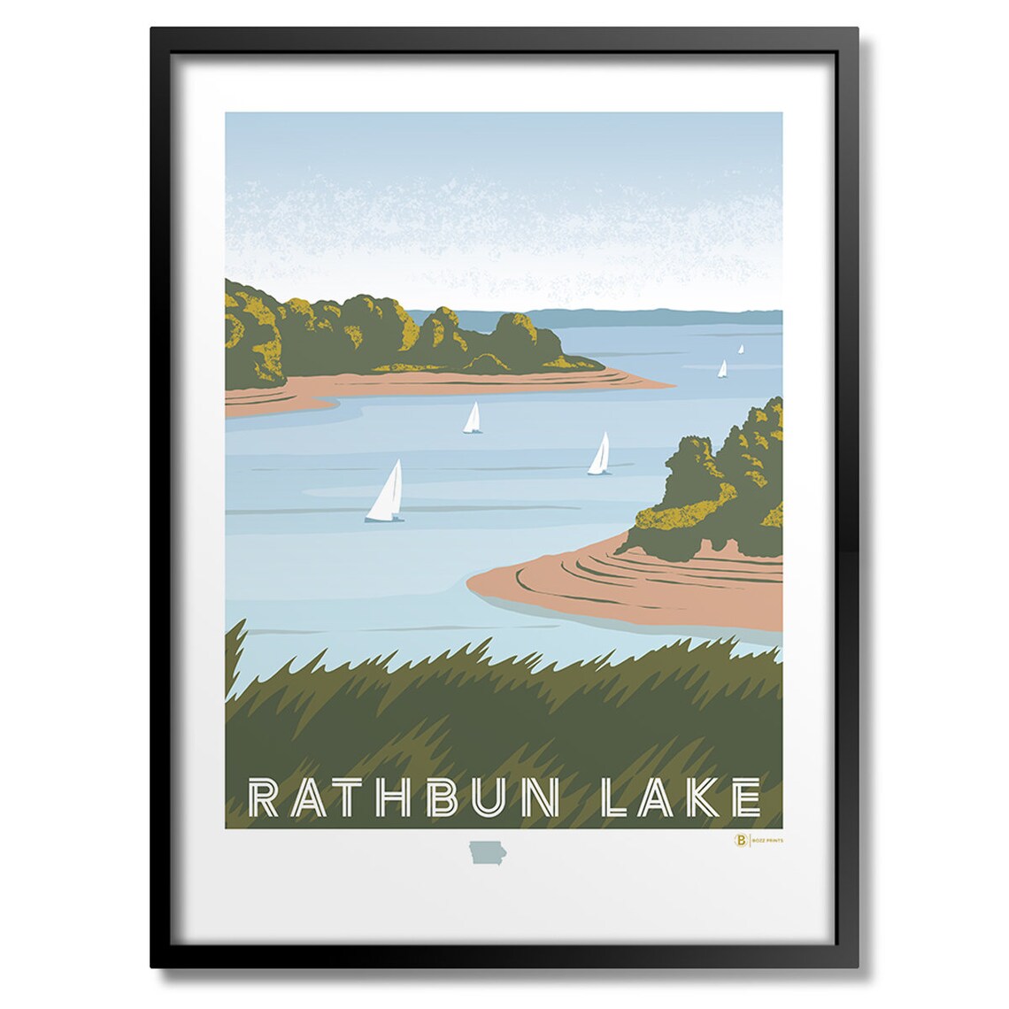 Rathbun Lake Art Print, Nature Landscape