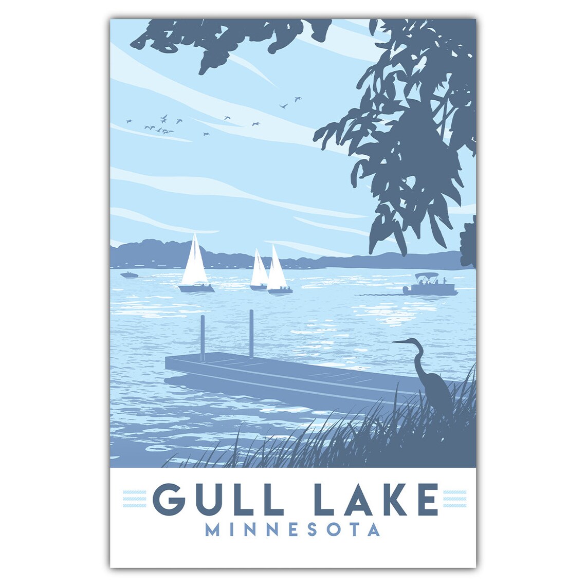 Gull Lake Postcard Art Print