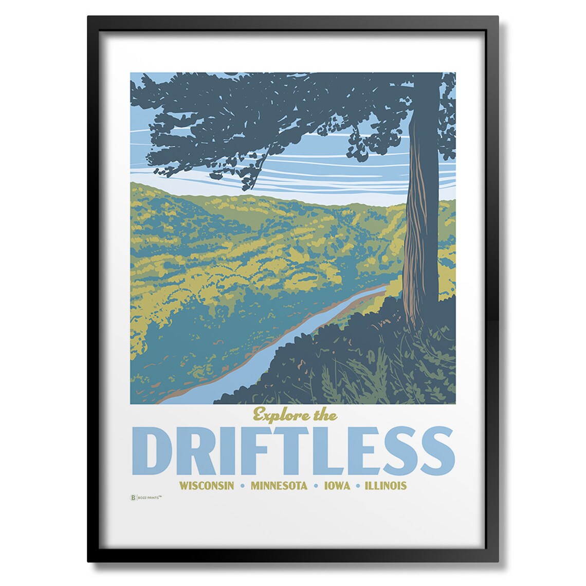 Driftless Travel Poster, Home and Lifestyle