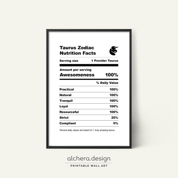 Taurus Zodiac Gift Taurus Art Print Zodiac Taurus Taurus Wall Decor Gift For Taurus Taurus Gift